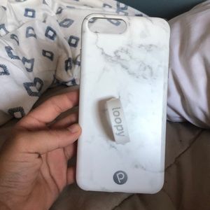 Loopy Cases iPhone 8 Plus white marble case